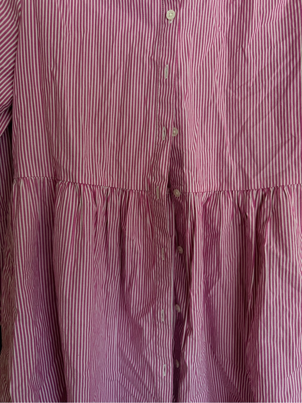 Crew Pink Striped Button-Up Shirt Dress - Picture 3 of 3